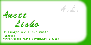 anett lisko business card